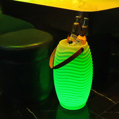 Contemporary Creative PE Barrel-Shaped LED Outdoor Light With Speaker For Outdoor
