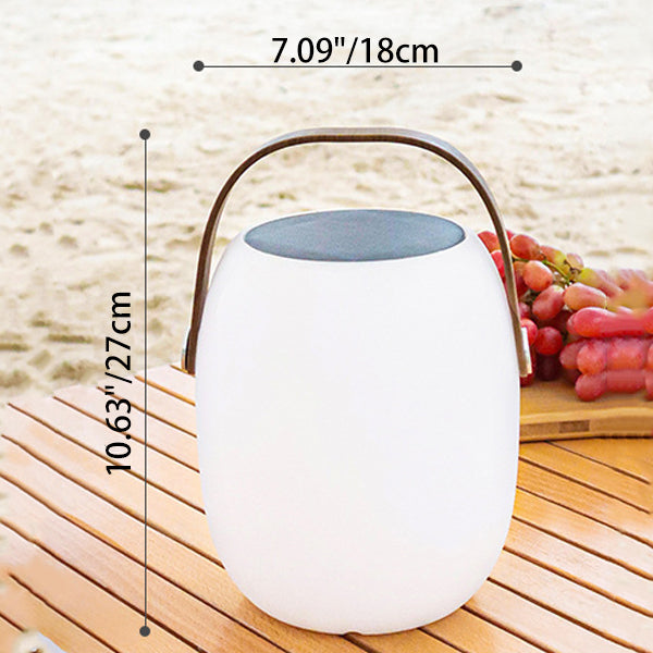 Contemporary Creative PE Acrylic Portable Barrel-Shaped Solar LED Outdoor Light For Garden &amp; Camping