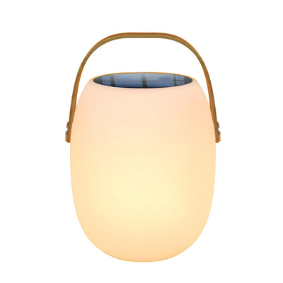 Lumière LED solaire extérieure en acrylique PE créative contemporaine en forme de tonneau pour jardin et camping 