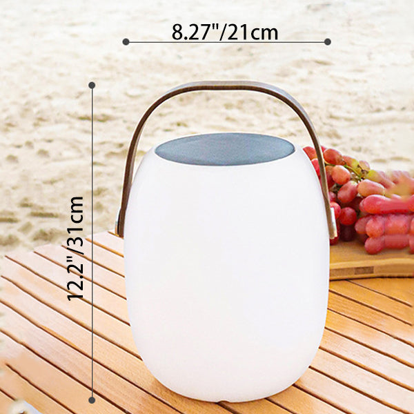 Contemporary Creative PE Acrylic Portable Barrel-Shaped Solar LED Outdoor Light For Garden &amp; Camping