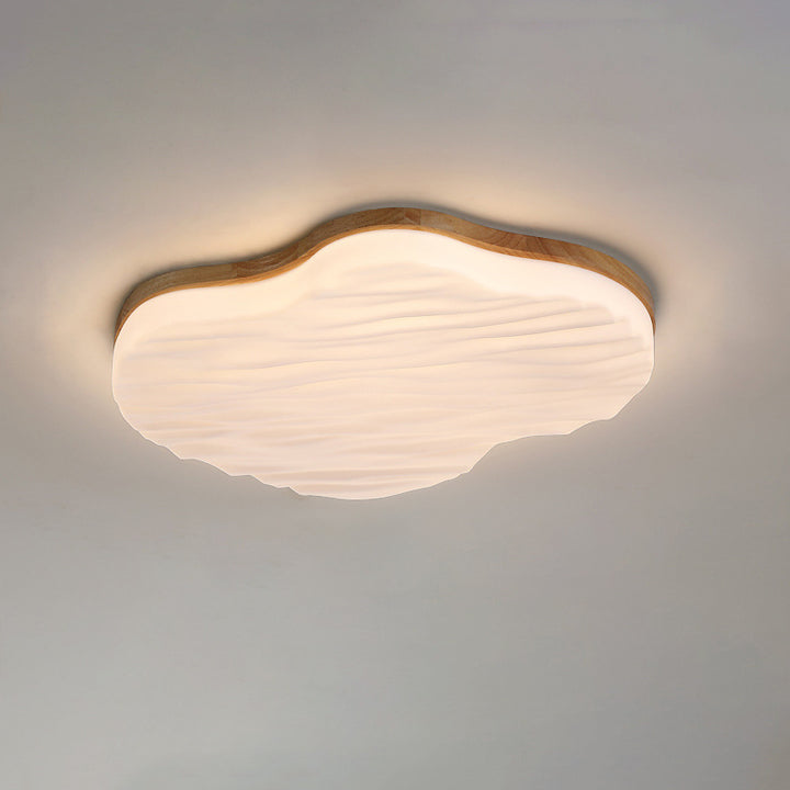 Traditionelle Chinesische Gummibaum Acryl Wolkenwelle LED Deckenleuchte für Wohnzimmer &amp; Schlafzimmer 