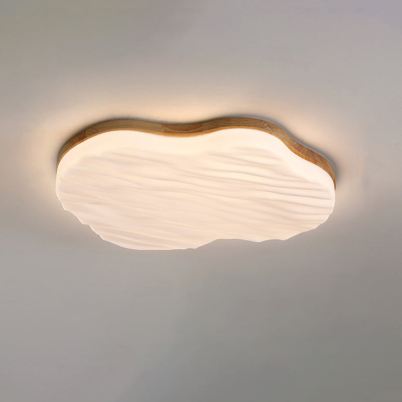 Traditionelle Chinesische Gummibaum Acryl Wolkenwelle LED Deckenleuchte für Wohnzimmer &amp; Schlafzimmer 