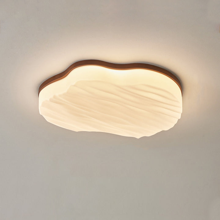 Traditionelle Chinesische Gummibaum Acryl Wolkenwelle LED Deckenleuchte für Wohnzimmer &amp; Schlafzimmer 