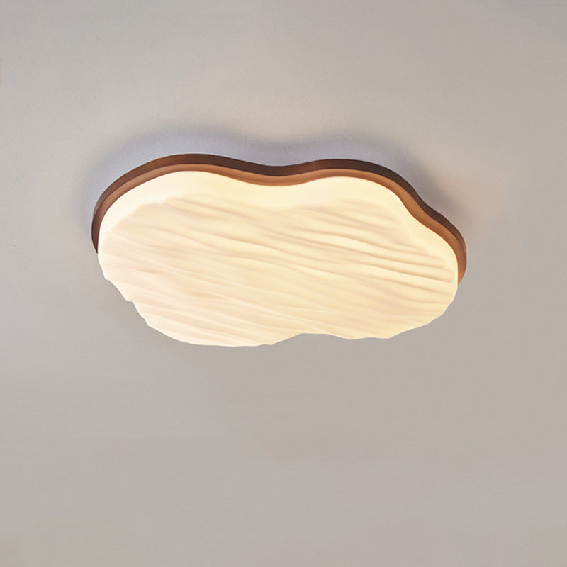 Traditionelle Chinesische Gummibaum Acryl Wolkenwelle LED Deckenleuchte für Wohnzimmer &amp; Schlafzimmer 