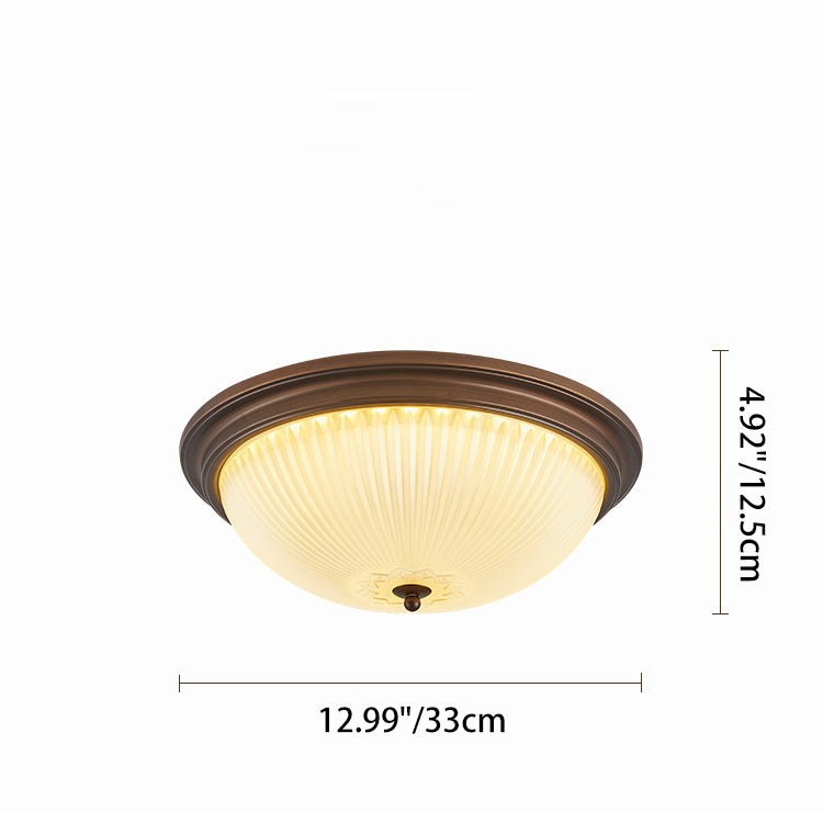 Plafonnier traditionnel vintage en verre avec motif en fer, 2/3/4 lumières pour chambre à coucher 