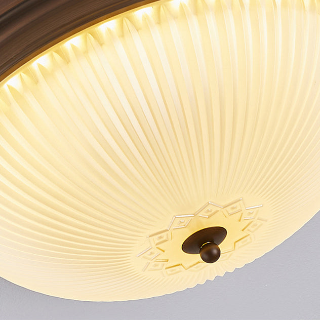 Plafonnier traditionnel vintage en verre avec motif en fer, 2/3/4 lumières pour chambre à coucher 