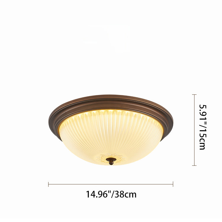 Plafonnier traditionnel vintage en verre avec motif en fer, 2/3/4 lumières pour chambre à coucher 