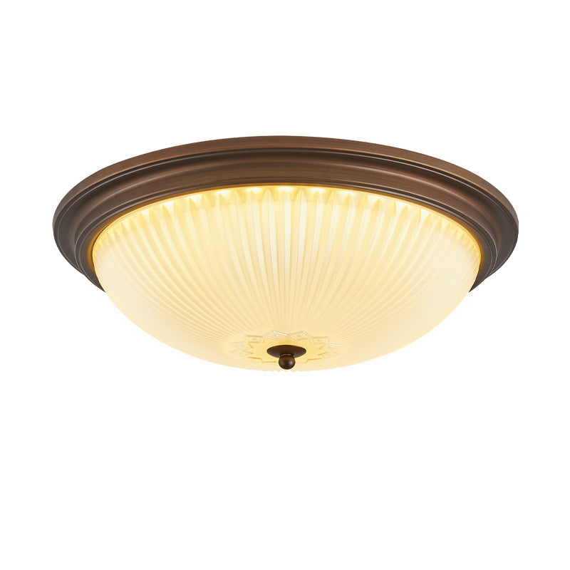 Plafonnier traditionnel vintage en verre avec motif en fer, 2/3/4 lumières pour chambre à coucher 
