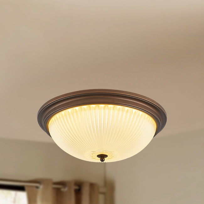 Plafonnier traditionnel vintage en verre avec motif en fer, 2/3/4 lumières pour chambre à coucher 