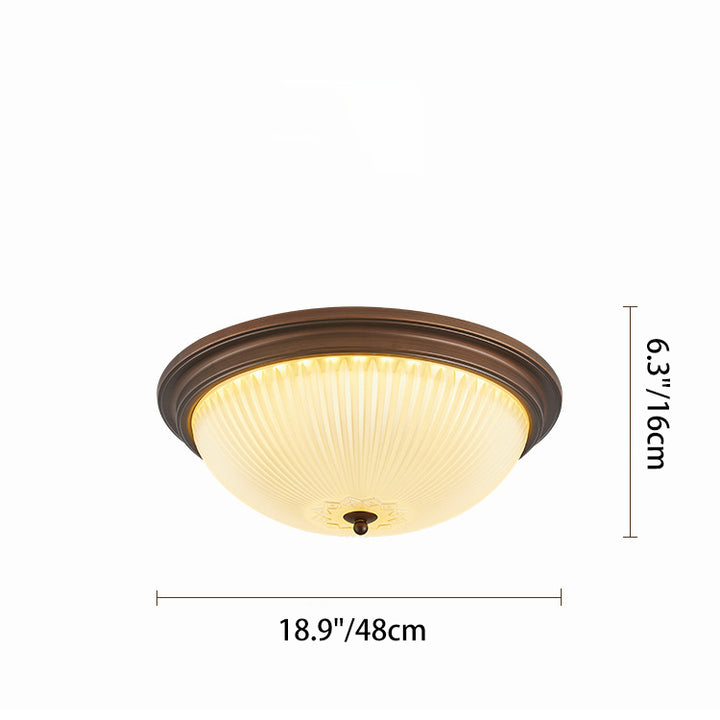 Plafonnier traditionnel vintage en verre avec motif en fer, 2/3/4 lumières pour chambre à coucher 