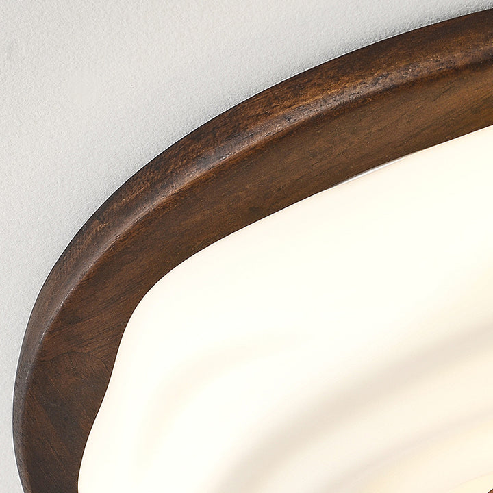 Contemporáneo Creativo Madera Maciza Hierro Acrílico Galleta Redonda LED Empotrado Luz de Techo Para Dormitorio 