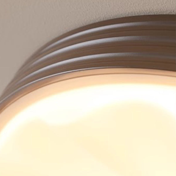 Lumière de plafond LED à montage affleurant en acrylique et fer ondulé, cercle traditionnel chinois pour chambre 