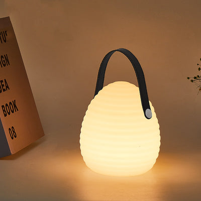 Lumière extérieure LED ronde portable en ABS PE créative contemporaine avec poignée pour patio extérieur 