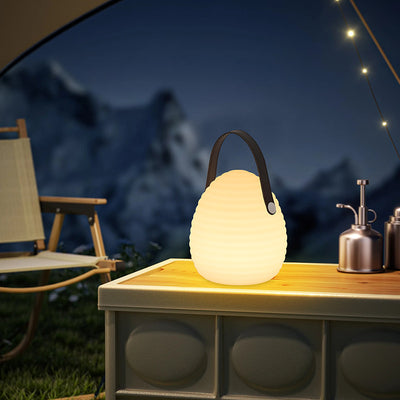 Lumière extérieure LED ronde portable en ABS PE créative contemporaine avec poignée pour patio extérieur 