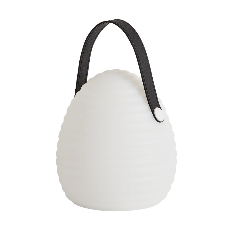 Lumière extérieure LED ronde portable en ABS PE créative contemporaine avec poignée pour patio extérieur 