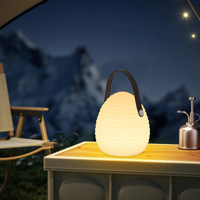 Lumière extérieure LED ronde portable en ABS PE créative contemporaine avec poignée pour patio extérieur 