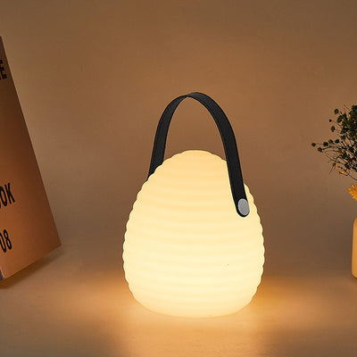 Lumière extérieure LED ronde portable en ABS PE créative contemporaine avec poignée pour patio extérieur 