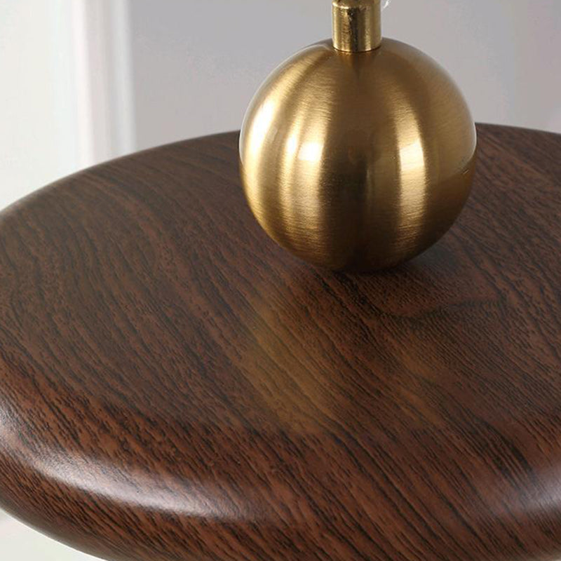Lustre LED rond en acrylique fer chinois traditionnel en forme de disque OVNI pour salon 