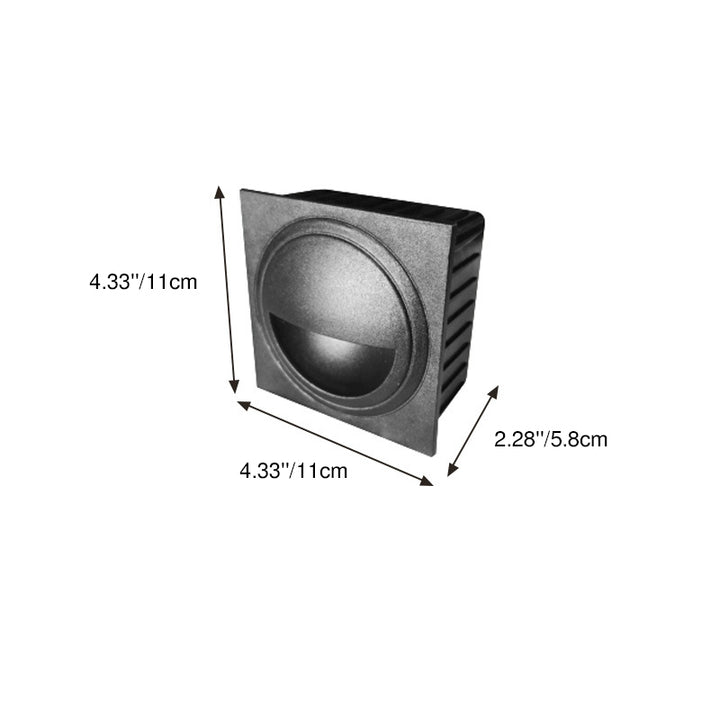 Moderne minimalistische quadratische rechteckige LED-Stufenfußleuchte aus Aluminium für den Außenbereich 