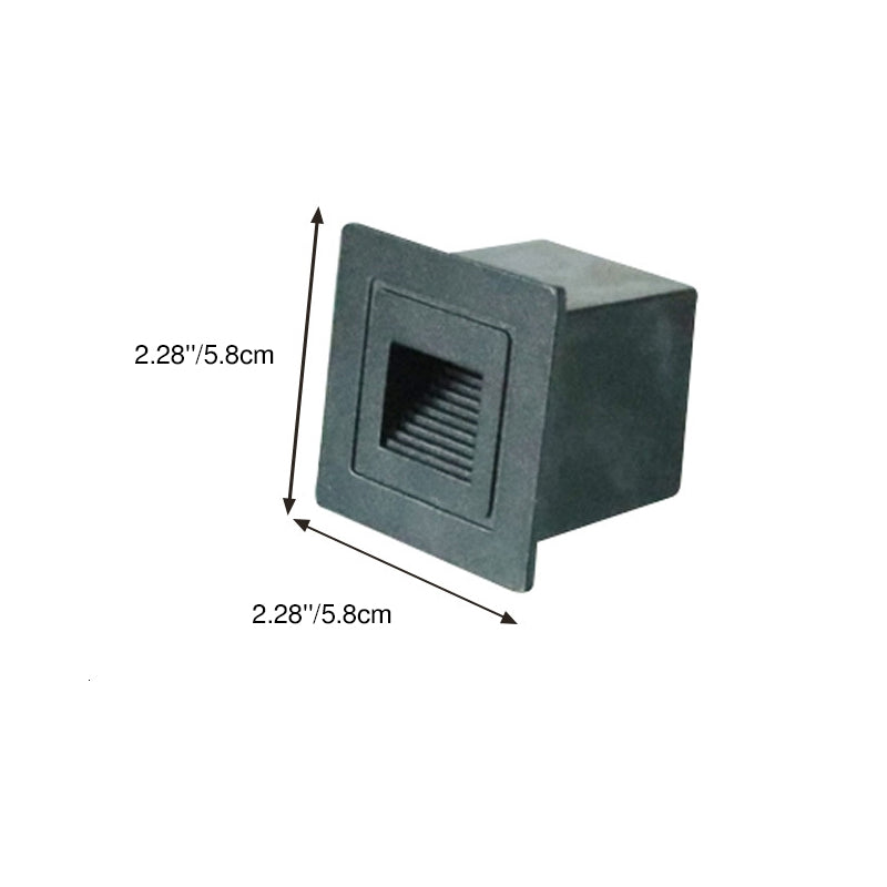 Moderne minimalistische quadratische rechteckige LED-Stufenfußleuchte aus Aluminium für den Außenbereich 