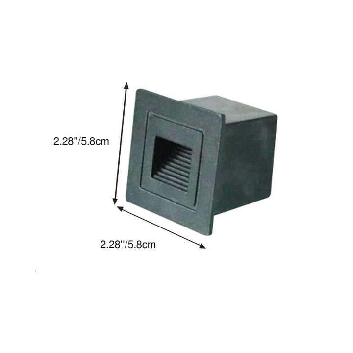 Moderne minimalistische quadratische rechteckige LED-Stufenfußleuchte aus Aluminium für den Außenbereich 