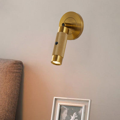 Contemporary Scandinavian Aluminum Cylinder Round LED Wall Sconce Lamp For Living Room