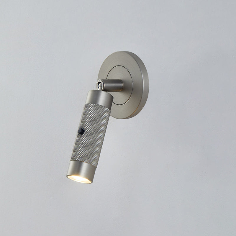 Contemporary Scandinavian Aluminum Cylinder Round LED Wall Sconce Lamp For Living Room