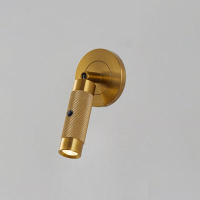 Contemporary Scandinavian Aluminum Cylinder Round LED Wall Sconce Lamp For Living Room