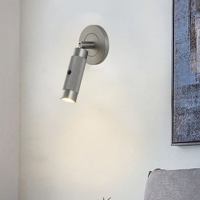 Contemporary Scandinavian Aluminum Cylinder Round LED Wall Sconce Lamp For Living Room