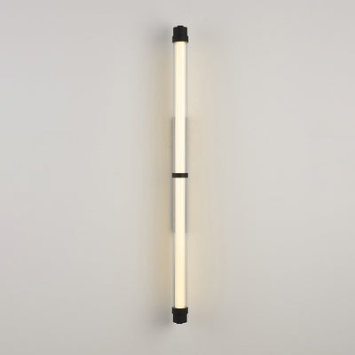 Contemporary Scandinavian Iron Glass Rectangle Cylinder LED Wall Sconce Lamp For Living Room