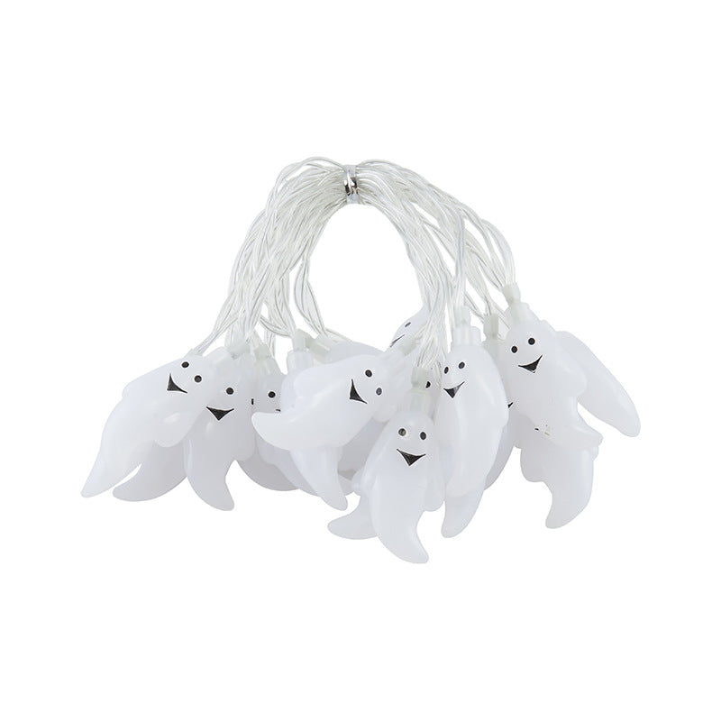 Modern Art Deco Battery USB Copper Wire PC Ghost Shape Halloween Decoration LED String Light For Outdoor