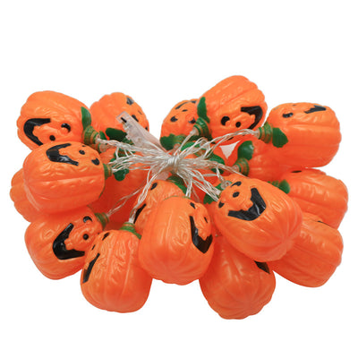 Modern Art Deco Battery Plastic Pumpkin Shape Halloween Decoration LED String Light For Outdoor