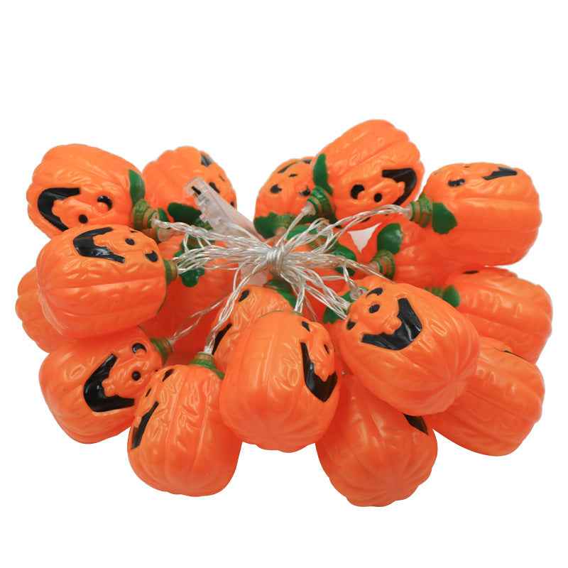 Modern Art Deco Battery Plastic Pumpkin Shape Halloween Decoration LED String Light For Outdoor