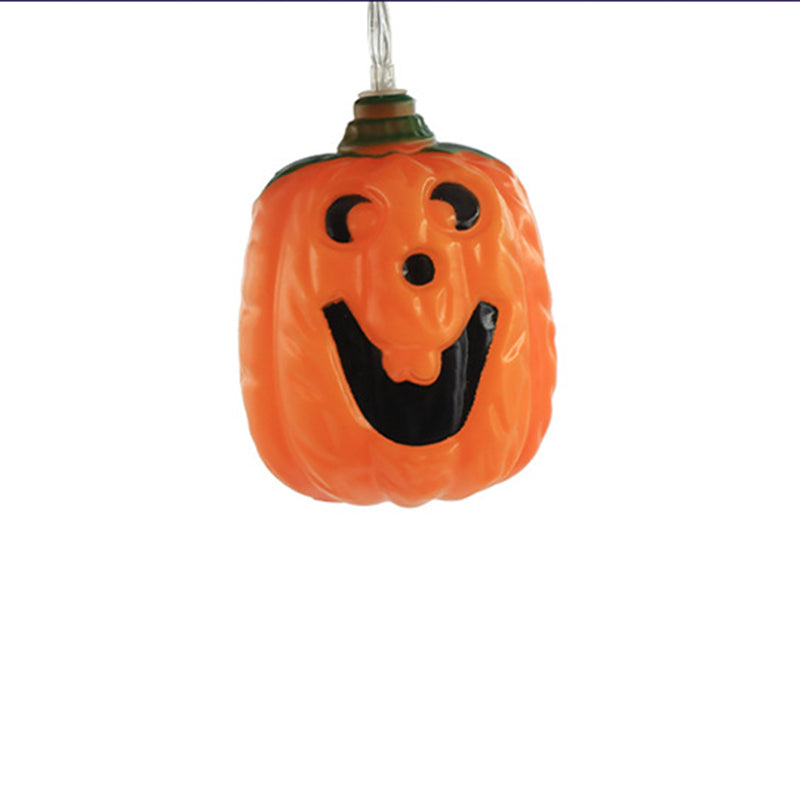 Modern Art Deco Battery Plastic Pumpkin Shape Halloween Decoration LED String Light For Outdoor