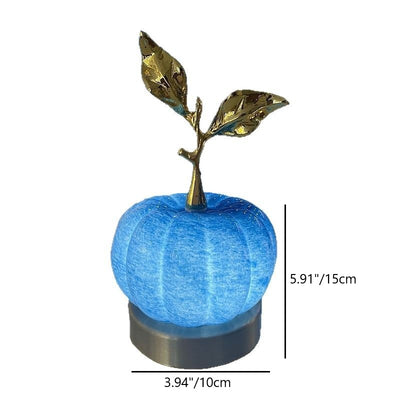 Contemporary Creative USB Glass Metal Pumpkin Shape Round LED Table Lamp For Bedroom