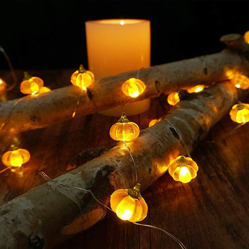 Contemporary Creative USB PVC Pumpkin Shape Halloween Decoration LED String Light For Outdoor