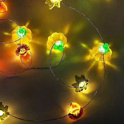 Contemporary Creative USB PVC Pumpkin Shape Halloween Decoration LED String Light For Outdoor