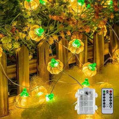Contemporary Creative USB PVC Pumpkin Shape Halloween Decoration LED String Light For Outdoor