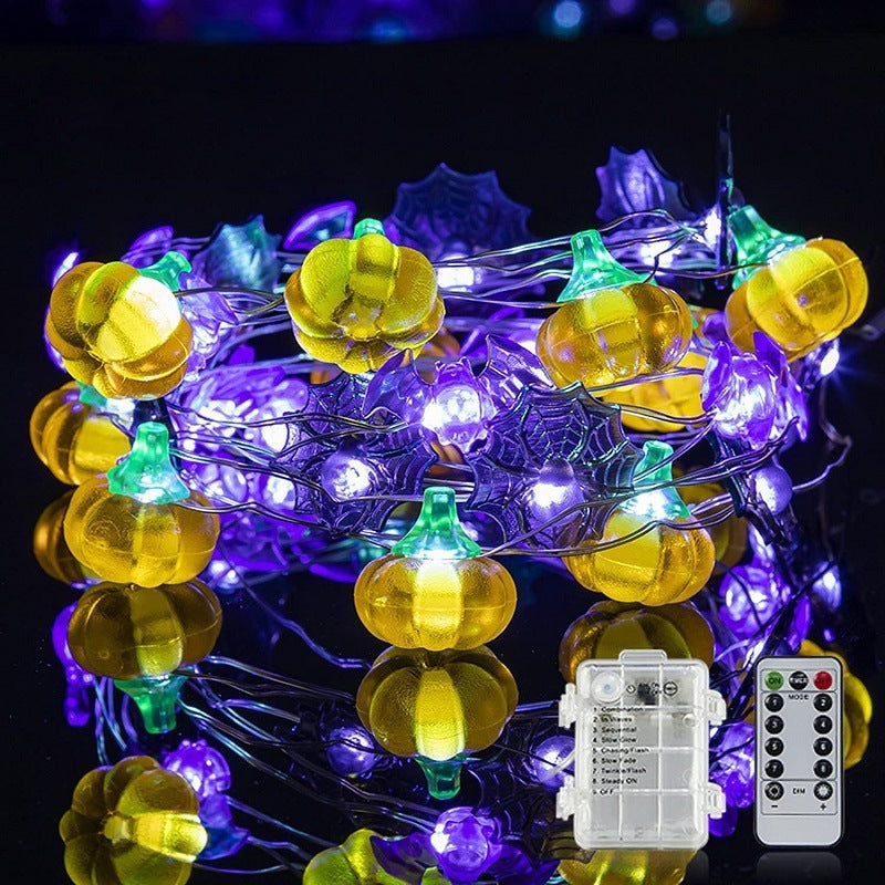 Contemporary Creative USB PVC Pumpkin Shape Halloween Decoration LED String Light For Outdoor