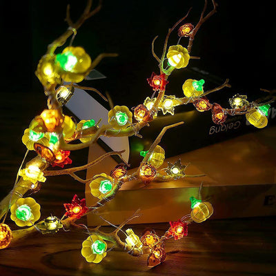 Contemporary Creative USB PVC Pumpkin Shape Halloween Decoration LED String Light For Outdoor