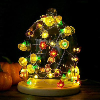 Contemporary Creative USB PVC Pumpkin Shape Halloween Decoration LED String Light For Outdoor