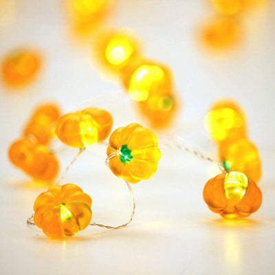 Contemporary Creative USB PVC Pumpkin Shape Halloween Decoration LED String Light For Outdoor