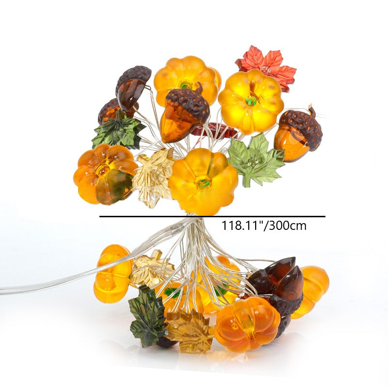 Contemporary Creative USB PVC Pumpkin Shape Halloween Decoration LED String Light For Outdoor