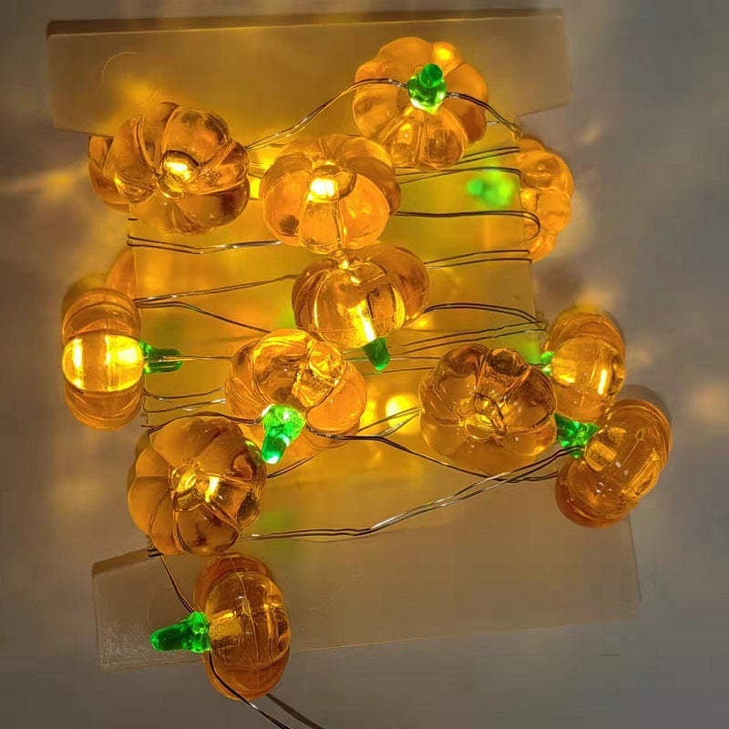 Contemporary Creative USB PVC Pumpkin Shape Halloween Decoration LED String Light For Outdoor