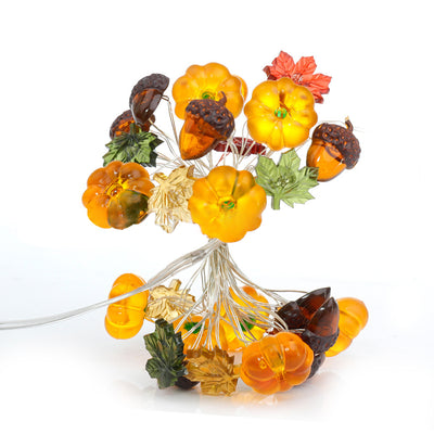 Contemporary Creative USB PVC Pumpkin Shape Halloween Decoration LED String Light For Outdoor
