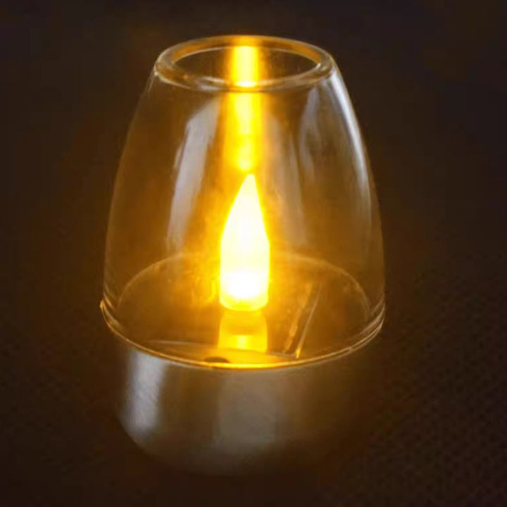 Contemporary Creative Stainless Steel Plastic Candle-Shaped LED Outdoor Light For Patio &amp; Garden