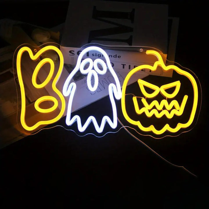 Contemporary Creative PVC Pumpkin &amp; Ghost-Shaped Halloween Party LED Table Lamp For Living Room