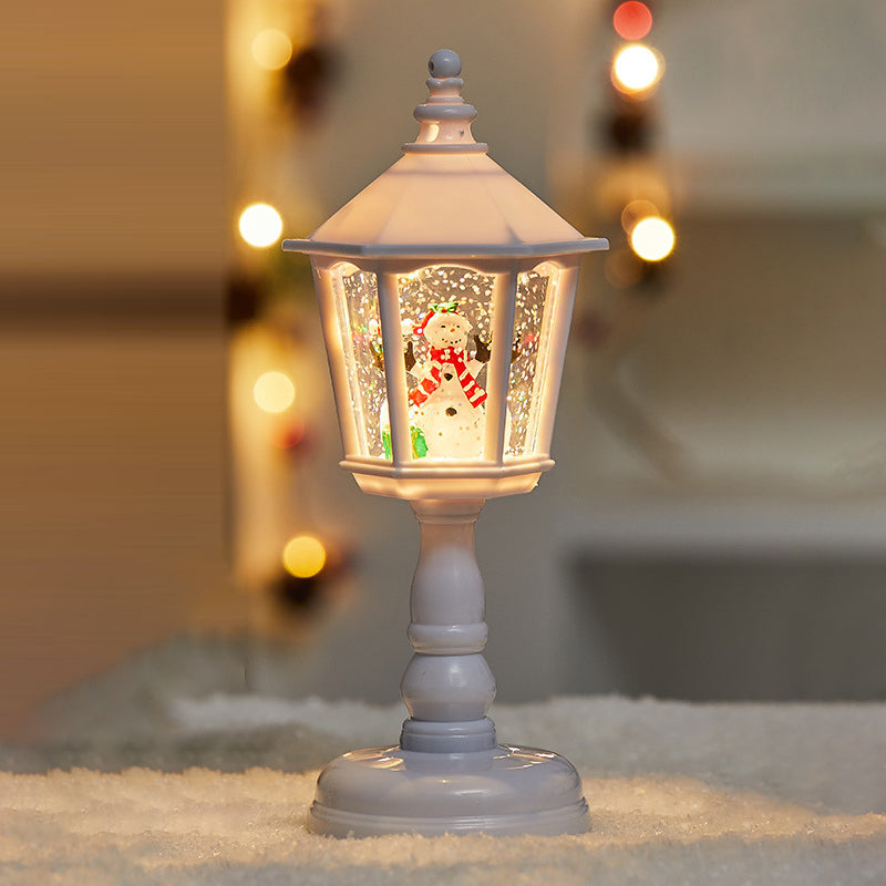 Moderne Art Deco PVC Hausförmige Weihnachts-LED-Tischlampe für Wohnzimmer 