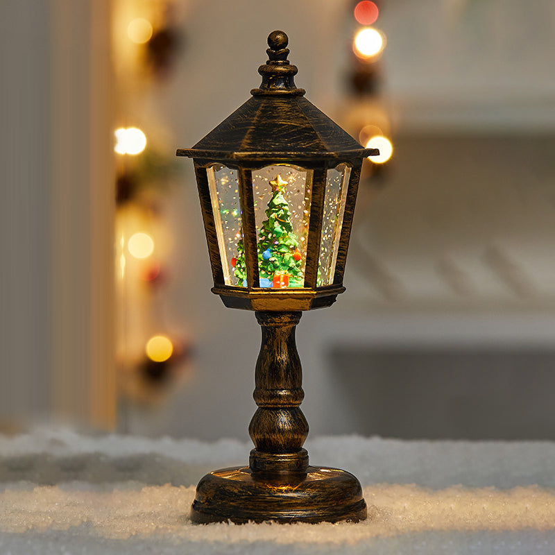 Moderne Art Deco PVC Hausförmige Weihnachts-LED-Tischlampe für Wohnzimmer 