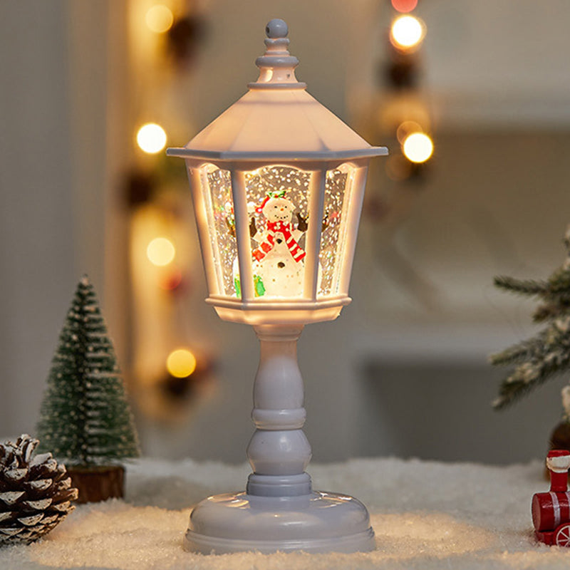 Moderne Art Deco PVC Hausförmige Weihnachts-LED-Tischlampe für Wohnzimmer 